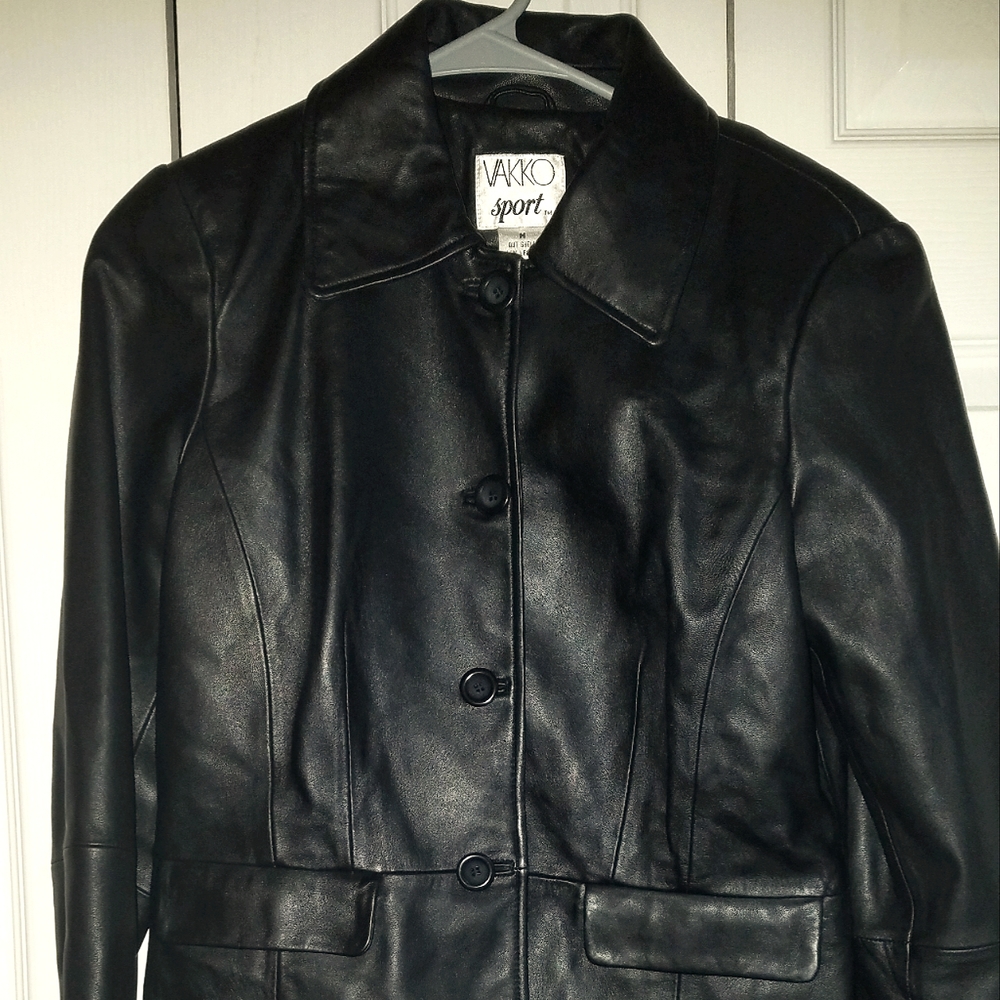 Vakko Sport 100% Leather Shell Womens M Vt…